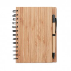 Bæredygtig Notesbog i Bambus med logo/tryk